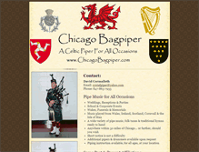 Tablet Screenshot of chicagobagpiper.com